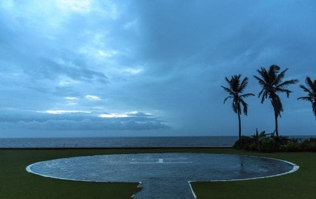 The view of the Arabian Sea as seen from Raj Bhavan. (Photo: Aalok Soni/HT) The view of the Arabian Sea as seen from Raj Bhavan. (Photo: Aalok Soni/HT)