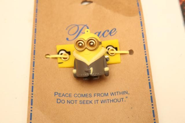Bands with glow-in-the-dark Minions are available at Khan Market for Rs 300 each. (Prabhas Roy/HT Photo)