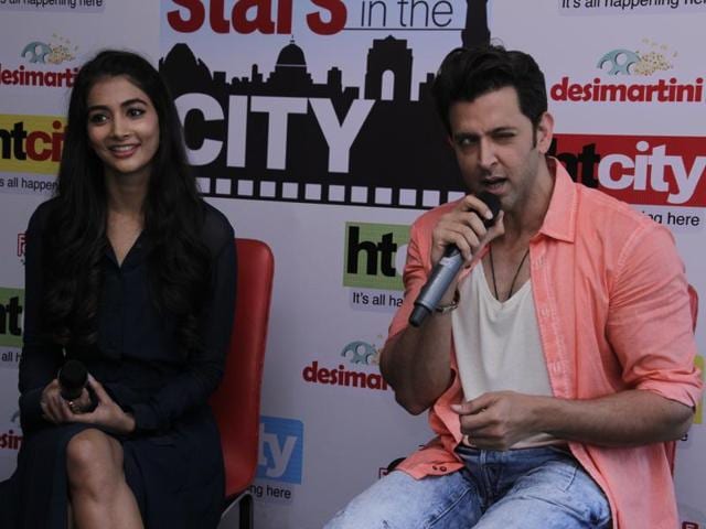 Hrithik was asked if he would feature in Dhoom 4. Is this how he avoided the question? Hrithik plays an indigo farmer in the film. (Shivam Saxena/HT Photo) 