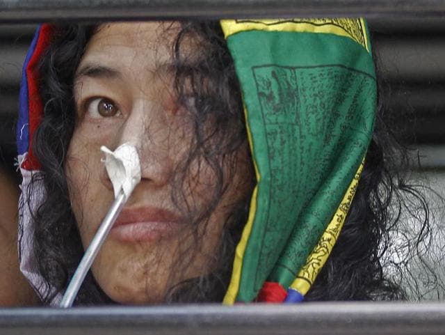 Irom Sharmila leaves after appearing at the Patiala House Court in New Delhi in October 2015. Almost 16 years after she began a fast-unto-death protest against the controversial Afspa Act, Sharmila announced she was ending it.(Ravi Choudhary/HT File Photo)