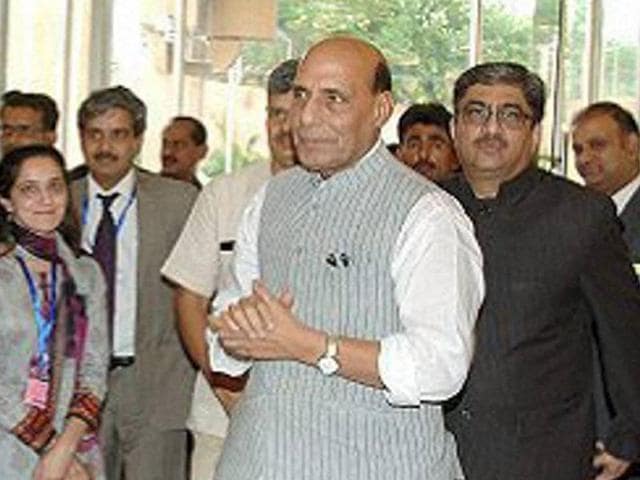 Union home minister Rajnath Singh on his arrival in Islamabad on Wednesday for Saarc summit. (PTI file photo) Union home minister Rajnath Singh on his arrival in Islamabad on Wednesday for Saarc summit. (PTI file photo)