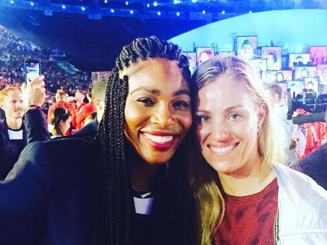 Angelique Kerber met someone during the ceremony. We wonder who. She captioned it “Look who I met at the opening ceremony! Hi @serenawilliams! Good to see you #olympia2016 #rio”