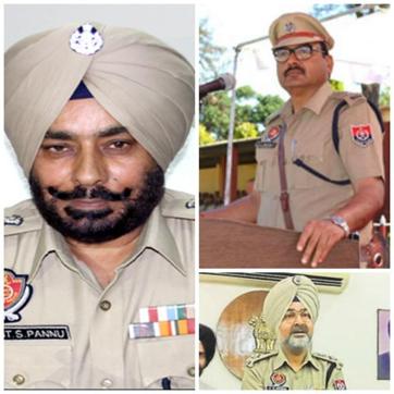 (Clockwise from left) Harjit Singh Pannu is now AIG (intelligence) at Chandigarh, Ravinder Kumar Bakshi is the new SSP of Ferozepur, and Jagdip Singh Hundal, who has been appointed as commandant, 4th India Reserve Battalion (IRB). (HT Photos) (Clockwise from left) Harjit Singh Pannu is now AIG (intelligence) at Chandigarh, Ravinder Kumar Bakshi is the new SSP of Ferozepur, and Jagdip Singh Hundal, who has been appointed as commandant, 4th India Reserve Battalion (IRB). (HT Photos)