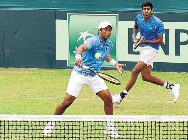 The controversies leading up to the first round match also did not do any good to the pair of Leander Paes and Rohan Bopanna as there was a distinct lack of on-court chemistry between them.(HT File)