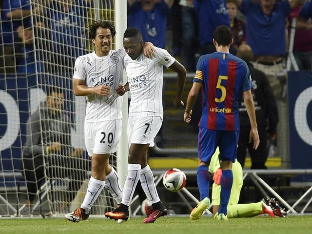 Leicester's new signing, striker Ahmed Musa scored twice in the 2-4 friendly loss to Barcelona. The Nigerian will add a new dimension to Claudio Ranieri’s side in the upcoming season. (AFP) Leicester's new signing, striker Ahmed Musa scored twice in the 2-4 friendly loss to Barcelona. The Nigerian will add a new dimension to Claudio Ranieri’s side in the upcoming season. (AFP)