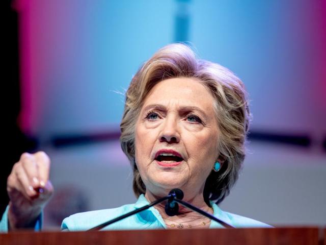 Hillary Clinton speaks at the 2016 National Association of Black Journalists' and National Association of Hispanic Journalists' Hall of Fame Luncheon at Marriott Wardman Park in Washington. (AFP) Hillary Clinton speaks at the 2016 National Association of Black Journalists' and National Association of Hispanic Journalists' Hall of Fame Luncheon at Marriott Wardman Park in Washington. (AFP)