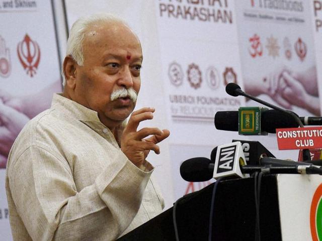 RSS chief Mohan Bhagwat said Pakistan hates India so much that it was ready to let itself down in order to harm India. (PTI file photo) RSS chief Mohan Bhagwat said Pakistan hates India so much that it was ready to let itself down in order to harm India. (PTI file photo)