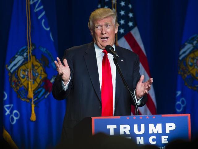 Republican presidential candidate Donald Trump speaks at a rally in Green Bay, Wisconsin. (AFP) Republican presidential candidate Donald Trump speaks at a rally in Green Bay, Wisconsin. (AFP)