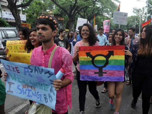 The march, with ‘Inclusivity at the workplace’ as its theme, received a rousing response despite the bad weather. (Yogesh Joshi/HT Photo) The march, with ‘Inclusivity at the workplace’ as its theme, received a rousing response despite the bad weather. (Yogesh Joshi/HT Photo)