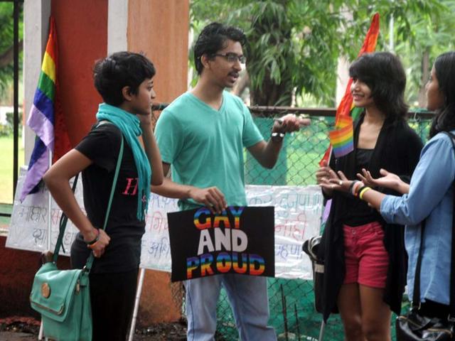 In the first such instance, even representatives of multinational corporations participated in the event to express their solidarity with the LGBT cause. (Yogesh Joshi/HT Photo) In the first such instance, even representatives of multinational corporations participated in the event to express their solidarity with the LGBT cause. (Yogesh Joshi/HT Photo)