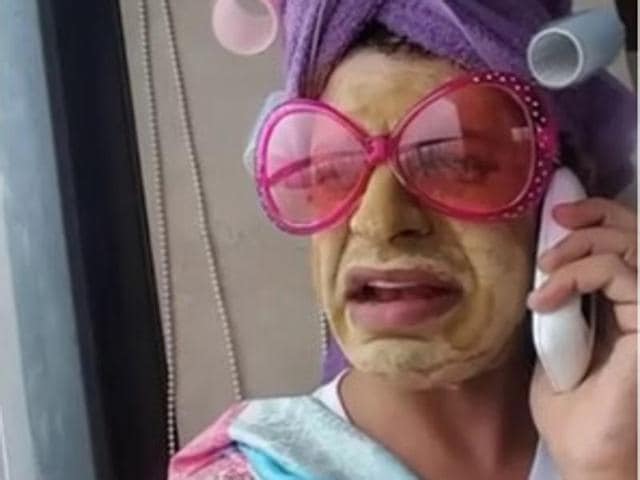 Ssumier Pasricha aka Pammi Aunty of Delhi(HT Photos)