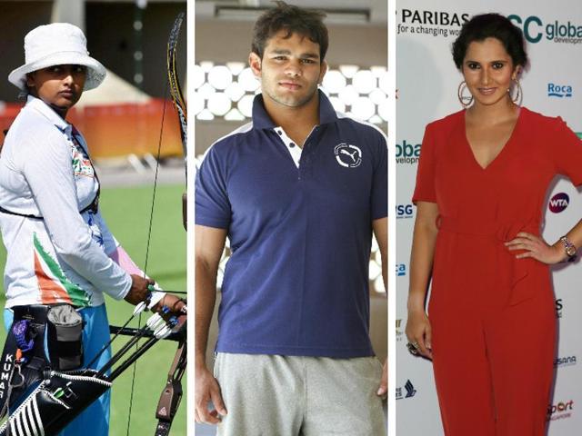 Deepika Kumar, Narsingh Yadav and Sania Mirza are some of the top probables for bagging a medal at the Olympics.(AP/PTI/Getty Images)