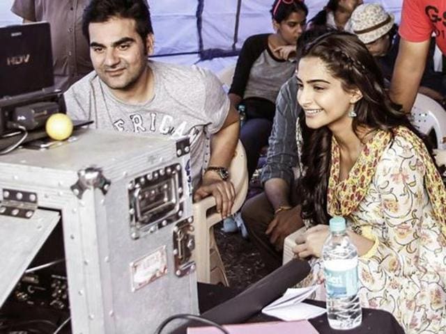 Sonam posted this picture with Arbaaz Khan on Instagram.