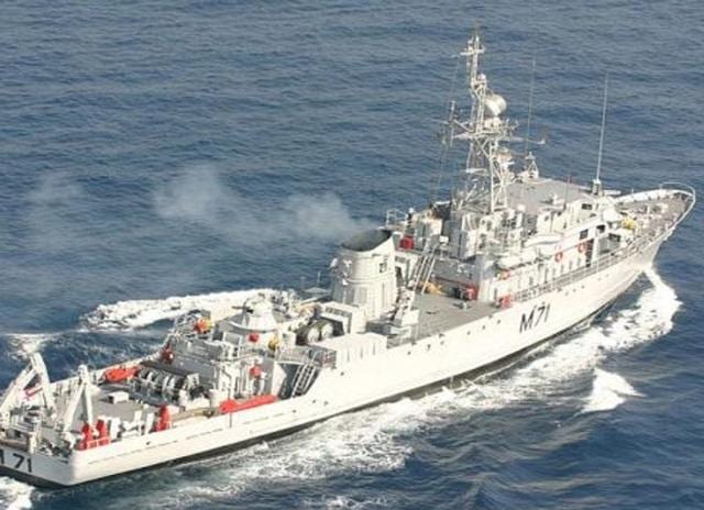 File photo of INS Kozhikode - the Pondicherry Class minesweepers of the Indian Navy. (Photo courtesy: Indiandefencenews.com) File photo of INS Kozhikode - the Pondicherry Class minesweepers of the Indian Navy. (Photo courtesy: Indiandefencenews.com)