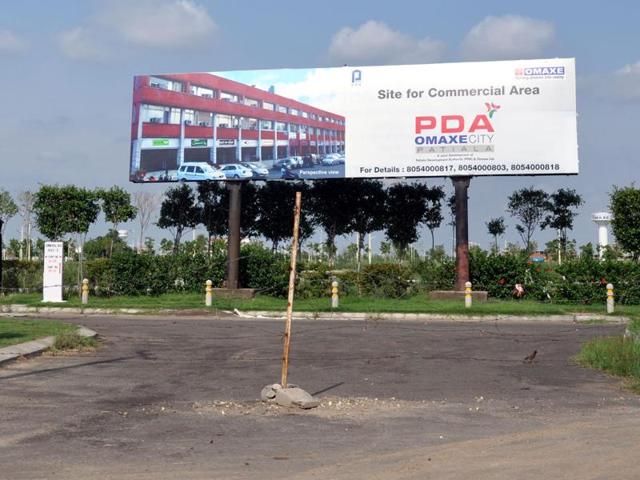 A view of the PDA-OMAXE City on Sirhind road in Patiala.(HT File Photo)