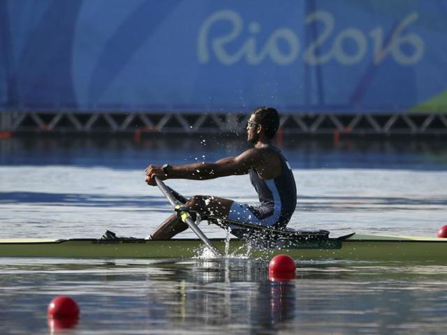 Dattu Baban Bhokanal of India competes at the Rio Olympics.(REUTERS)