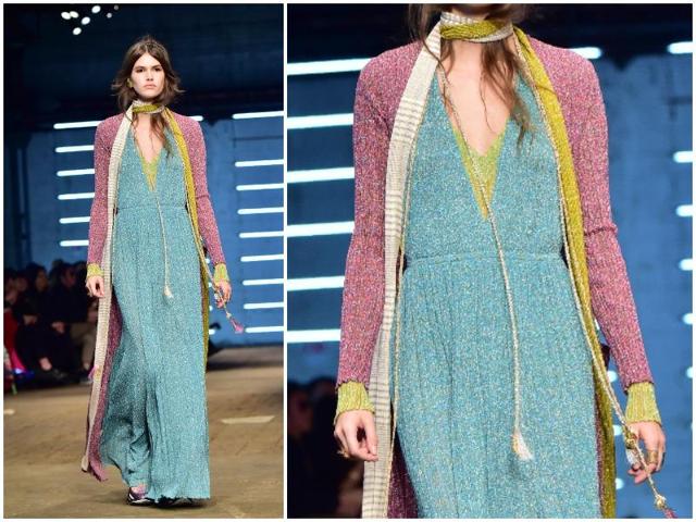 This fall, colour will be centre stage, in bright and pastel shades. Blue is a case in point, as it will be found in bright shades along with azure, sky blue and turquoise. Missoni included a spring pastel blue in its collection. (AFP) 