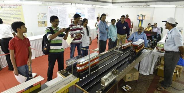 Visitors check out the exhibition. (ANSHUMAN POYREKAR) 