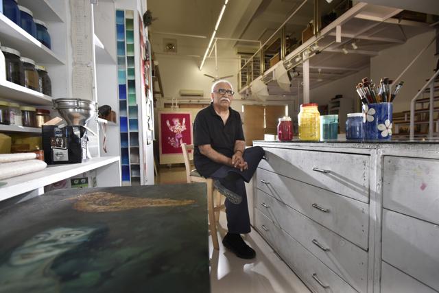 The studio of Sidharth, 60, a painter, sculptor, and film-maker has separate spaces for his myriad artistic pursuits. (Raj K Raj/HT PHOTO) The studio of Sidharth, 60, a painter, sculptor, and film-maker has separate spaces for his myriad artistic pursuits. (Raj K Raj/HT PHOTO)