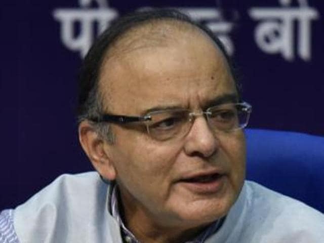 Finance Minister Arun Jaitley address press conference a day after Goods and Services Tax (GST) bill was passed in Parliament. (Mohd Zakir/HT PHOTO) Finance Minister Arun Jaitley address press conference a day after Goods and Services Tax (GST) bill was passed in Parliament. (Mohd Zakir/HT PHOTO)