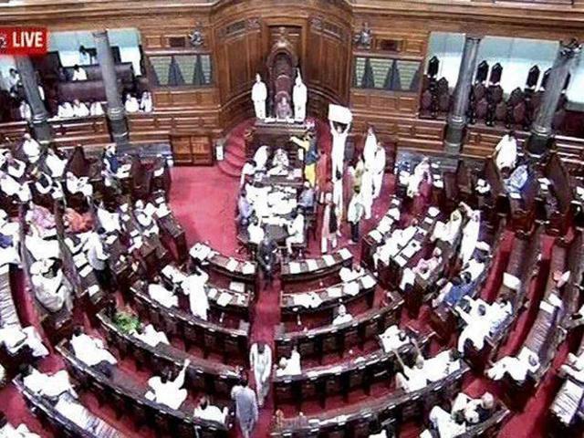 A view of the Rajya Sabha during the monsoon session in New Delhi on Tuesday.(PTI file photo) A view of the Rajya Sabha during the monsoon session in New Delhi on Tuesday.(PTI file photo)