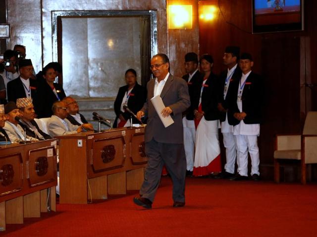 File photo of Nepal Prime Minister Pushpa Kamal Dahal “Prachanda” at the parliament earlier this month. (Reuters) File photo of Nepal Prime Minister Pushpa Kamal Dahal “Prachanda” at the parliament earlier this month. (Reuters)