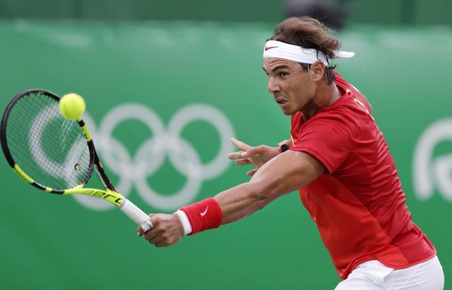 Rafael Nadal wins the first set against Italy’s Andreas Seppi 6-3. (AP) Rafael Nadal wins the first set against Italy’s Andreas Seppi 6-3. (AP)