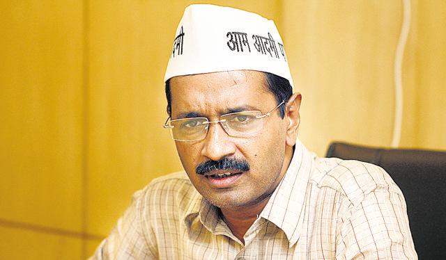 Delhi chief minister Arvind Kejriwal at HT Media House in New Delhi. (Jasjeet Plaha/HT File Photo)