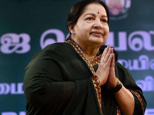 AIADMK supremo J Jayalalithaa at the Madras University, in Chennai. (PTI Photo)