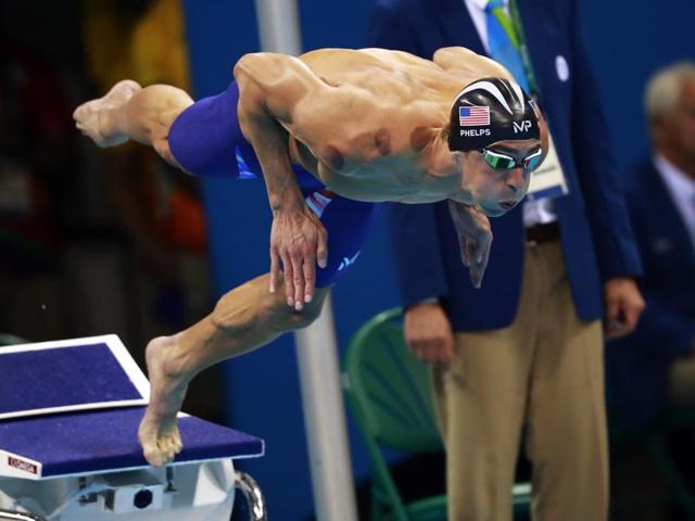 Phelps wasn’t the fastest off the block in the 200m butterfly final but shot into the lead after the first turn. (NYT photo)
