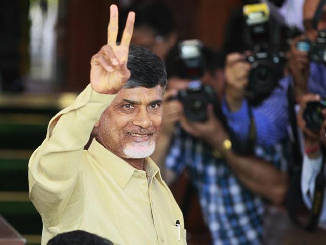 File photo of Andhra Pradesh chief minister Chandrababu Naidu. (HT Photo)