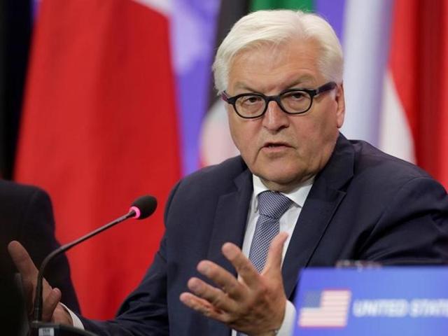 US secretary of state John Kerry (R) gestures to German foreign minister Frank-Walter Steinmeier during a conference in Washington in July. Steinmeier had already compared Republican US presidential nominee Trump last week to a “hate preacher”. (Reuters file photo) US secretary of state John Kerry (R) gestures to German foreign minister Frank-Walter Steinmeier during a conference in Washington in July. Steinmeier had already compared Republican US presidential nominee Trump last week to a “hate preacher”. (Reuters file photo)