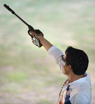 Jitu Rai in action. (PTI) Jitu Rai in action. (PTI)