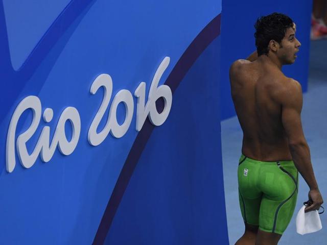 After finishing sixth in his 100 metres freestyle heat, Rami Anis said Michael Phelps was his role model. (AFP) After finishing sixth in his 100 metres freestyle heat, Rami Anis said Michael Phelps was his role model. (AFP)