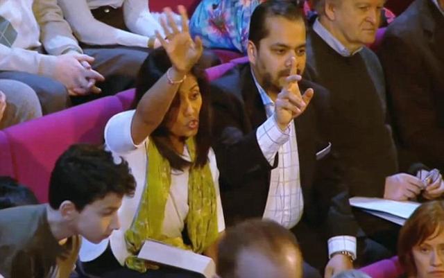 Rhea’s mother Sonal interrupting during the competition when Rhea missed a point. (Channel 4) Rhea’s mother Sonal interrupting during the competition when Rhea missed a point. (Channel 4)