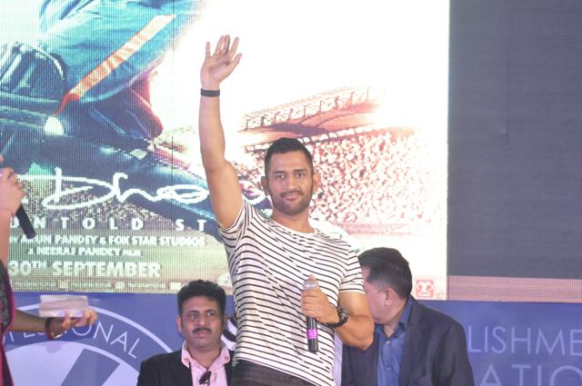 Cricketer Mahendra Singh Dhoni at Lovely Professional University near Jalandhar on Wednesday.(Sikander Singh Chopra/HT Photo)