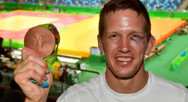 According to Belgian media he claimed the black eye came from his robust bouts in the judo competition.(Twitter)