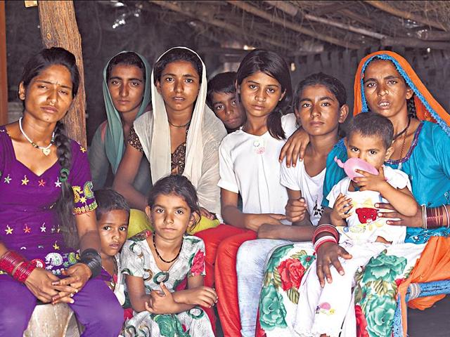 Pakistan refugees in a camp in Jodhpur, Rajasthan.(Aishwarya Kandpal / HT Photo) Pakistan refugees in a camp in Jodhpur, Rajasthan.(Aishwarya Kandpal / HT Photo)