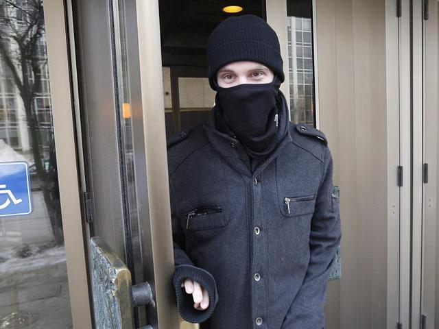 Terror suspect Aaron Driver (pictured here in a February 2016 photo) was in his mid-20s, and under a court order to not associate with any terrorist organization, including the Islamic State.(AP)