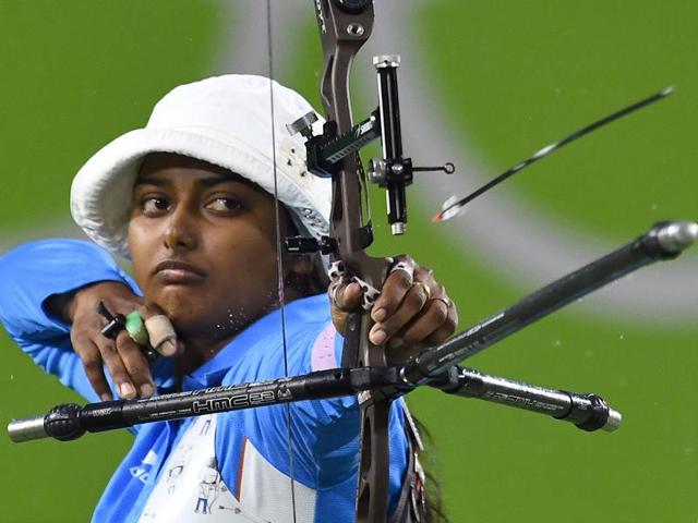 India's Deepika Kumari shoots during the Rio 2016 Olympic Games women's competition. (AFP Photo) India's Deepika Kumari shoots during the Rio 2016 Olympic Games women's competition. (AFP Photo)