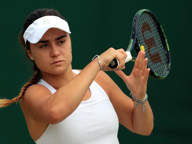 File photo of rising British tennis star Gabriella Taylor in action at Wimbledon. British police are investigating allegations that Taylor was poisoned while playing in the junior tournament, after she fell ill with a bacterial infection that can be spread through rat urine. (AP) File photo of rising British tennis star Gabriella Taylor in action at Wimbledon. British police are investigating allegations that Taylor was poisoned while playing in the junior tournament, after she fell ill with a bacterial infection that can be spread through rat urine. (AP)