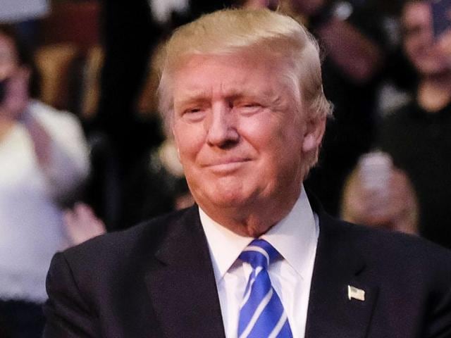 US Republican presidential candidate Donald Trump at a campaign rally in Florida on Wednesday.(REUTERS)