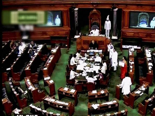 A view of the Lok Sabha during the ongoing monsoon session on Friday.(PTI)