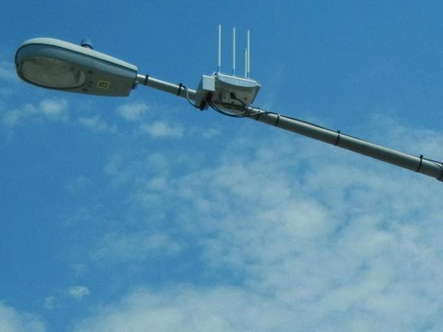 These smart poles will be automatically operated and the LED lights will be programmed with day and night timings. (HT file) These smart poles will be automatically operated and the LED lights will be programmed with day and night timings. (HT file)