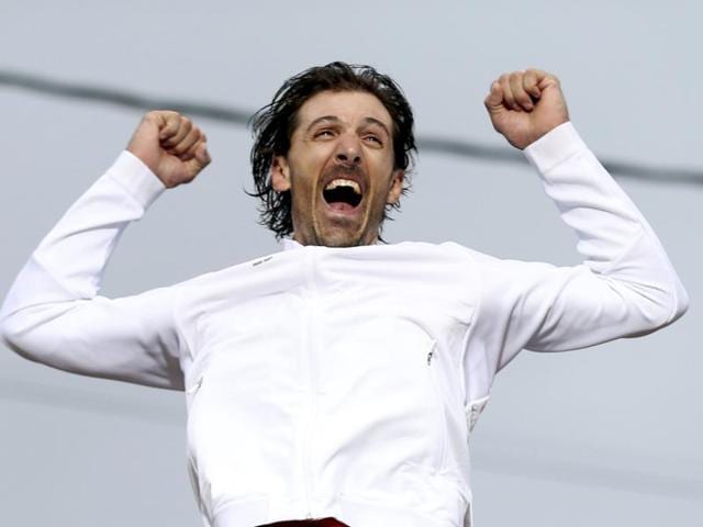 Swiss Fabian Cancellara rode off into a golden retirement with a second Olympic time trial title after a masterful ride that eclipsed Tour de France champion Chris Froome on Wednesday. (REUTERS) Swiss Fabian Cancellara rode off into a golden retirement with a second Olympic time trial title after a masterful ride that eclipsed Tour de France champion Chris Froome on Wednesday. (REUTERS)
