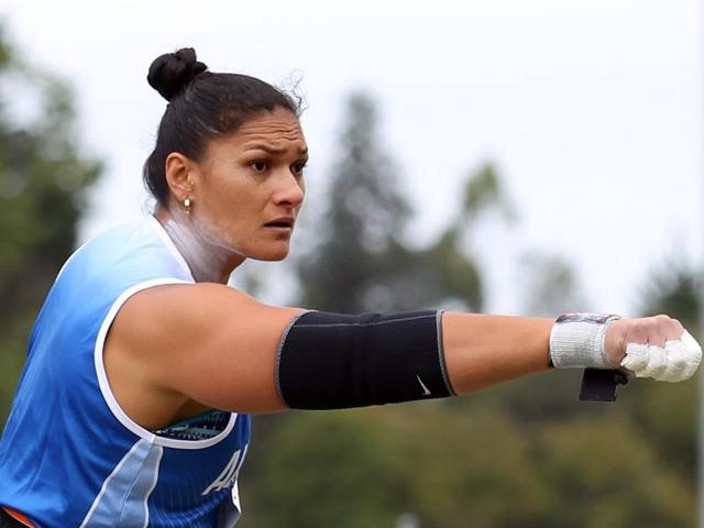 New Zealand’s Valerie Adams will be a big favourite in women's shot put . A win will ensure her a high pedestal in the history of the Games as she will become the first woman to win an individual Olympic athletics event three times in a row . (Getty Images) New Zealand’s Valerie Adams will be a big favourite in women's shot put . A win will ensure her a high pedestal in the history of the Games as she will become the first woman to win an individual Olympic athletics event three times in a row . (Getty Images)