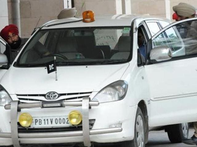 Patiala DC’s official vehicle and the office building was attached by a court for not complying with its order. (HT File Photo) Patiala DC’s official vehicle and the office building was attached by a court for not complying with its order. (HT File Photo)