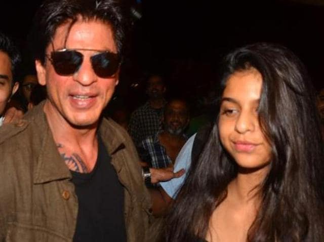 Shah Rukh and his daughter Suhana at the Mumbai airport on Wednesday.(Yogen Shah)