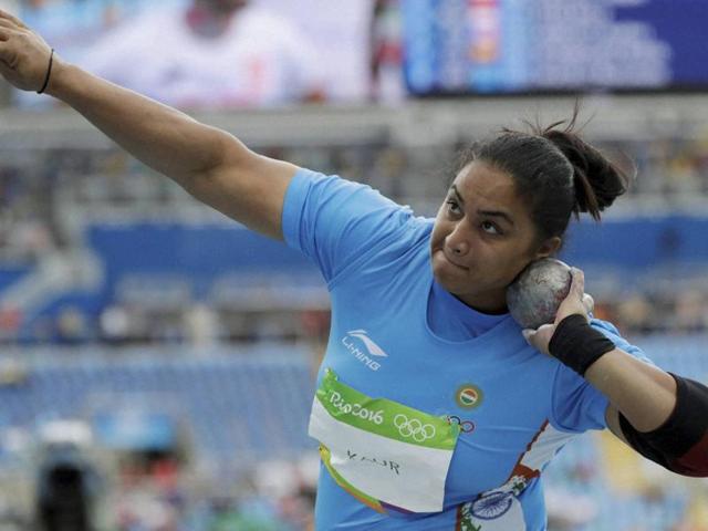 Manpreet Kaur’s best attempt was 17.06m.(AP)