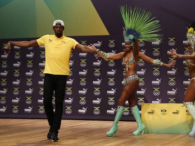 Despite the injury scare, both Bolt, showing his Samba skills here, and Jamaica team management are confident of another big haul of medals in Rio. (AFP Photo) Despite the injury scare, both Bolt, showing his Samba skills here, and Jamaica team management are confident of another big haul of medals in Rio. (AFP Photo)